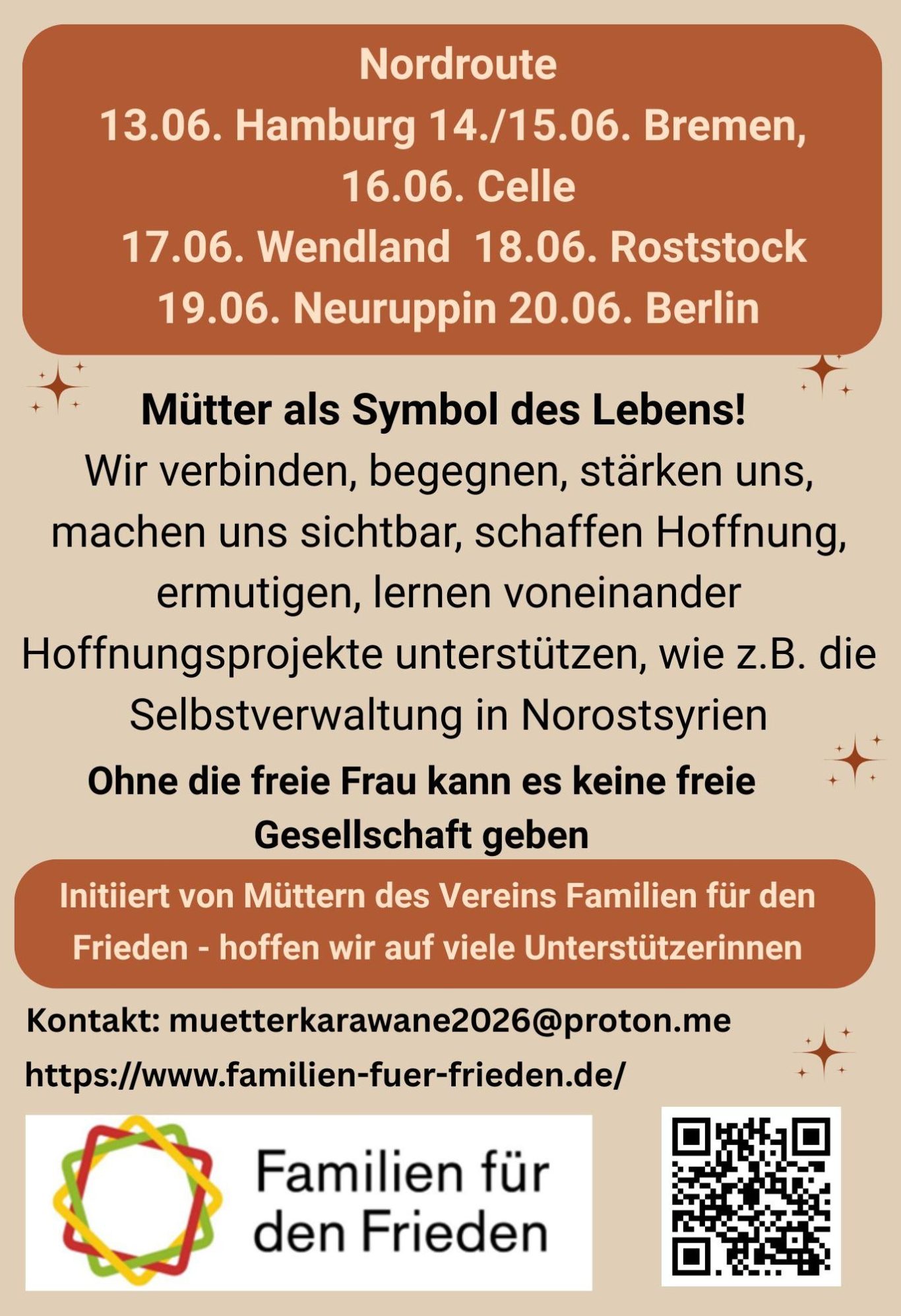 Nordroute Mütterkarawane 2026